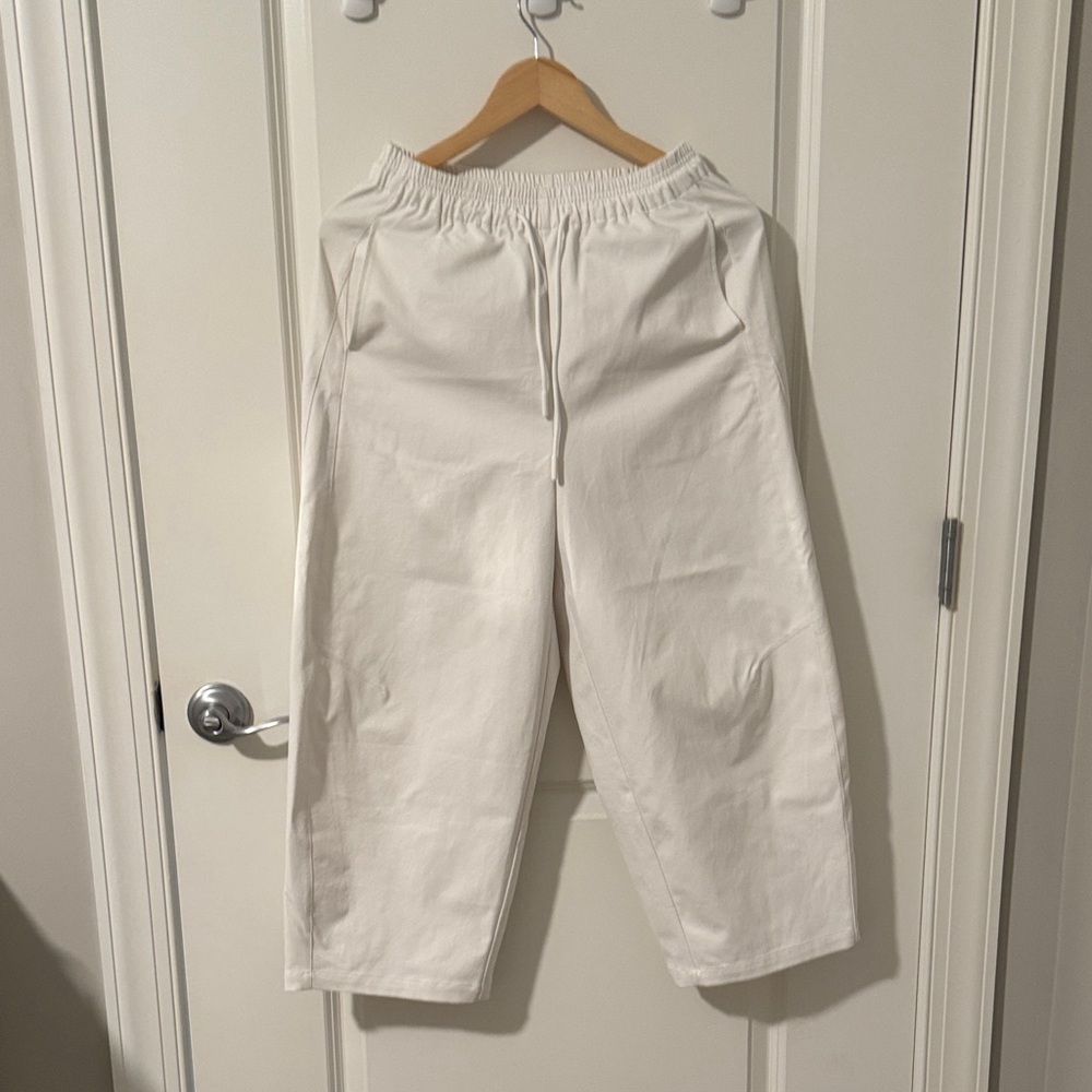Cream Drawstring Pants